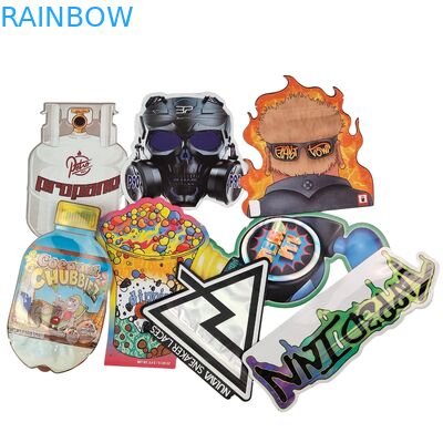 Logotipo Personalizado 3,5g 7g 14g Embalagem Selada de Plástico PE para Alimentos com Zíper e Fecho Hermético, Bolsa Mylar à Prova de Cheiro para Ervas e Gomas, à Prova de Crianças