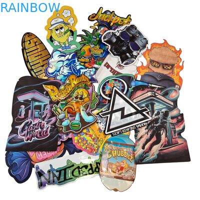 Logotipo Personalizado 3,5g 7g 14g Embalagem Selada de Plástico PE para Alimentos com Zíper e Fecho Hermético, Bolsa Mylar à Prova de Cheiro para Ervas e Gomas, à Prova de Crianças