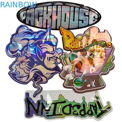 Venda Quente Gloss Die Cut Mylar Bag Com Zipper Edibles Proof Odor 3.5 7g 14g 28g Goma de cogumelo Bolsa de plástico de impressão personalizada