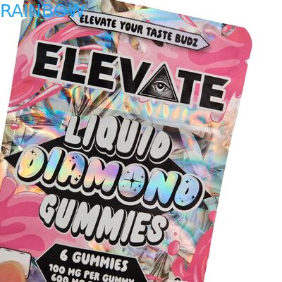 3.5g Sacos Mylar Extracto de cogumelos Gumas Embalagem Mochila de brinquedos Wtih Zipper Proof Stand Up pouch