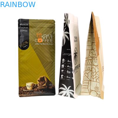 Saco de grãos de café com fecho de cadeado com válvula