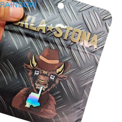 Sacos Mylar refeitáveis de 3.5g-28g personalizados para embalagens de alimentos