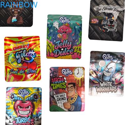 Sacos Mylar refeitáveis de 3.5g-28g personalizados para embalagens de alimentos