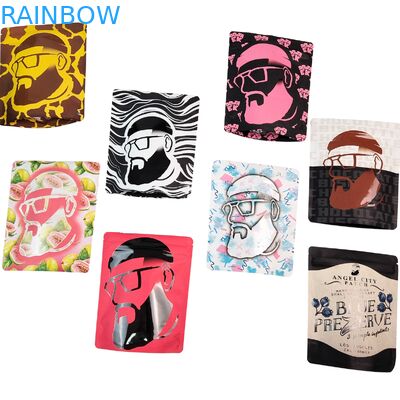 Sacos Mylar com Zíper de 3,5g 1oz Seláveis a Quente Reutilizáveis, Stand-Up, Folha de Alumínio, à Prova de Odor, Cali, para Armazenamento de Alimentos, Sacos Mylar Personalizados