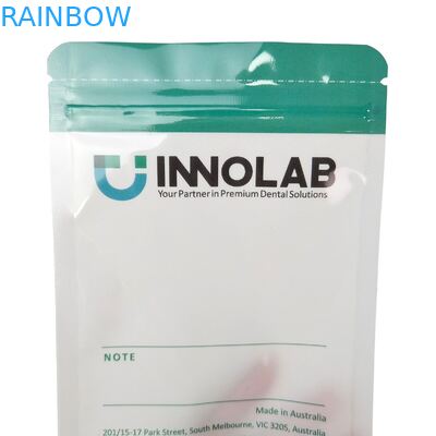 Saco de zíper de logotipo personalizável para alinhadores dentários com vedação térmica e saco de plástico Mylar transparente de um lado