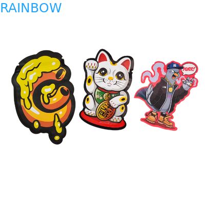 Saco Mylar Holográfico Resistente a Crianças com Selagem em 3 Lados, Embalagem para Snacks em Folha de Alumínio