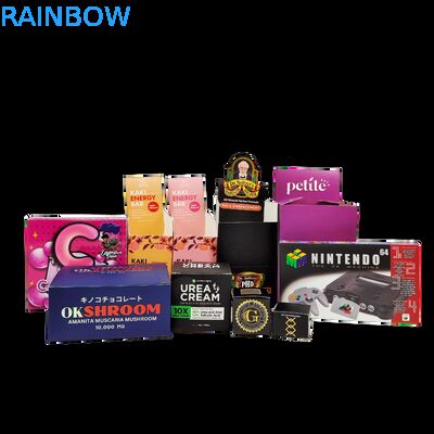 Caixa de Papel Kraft Dobrável Personalizada com Papelão de 350g para Exposição em Balcão de Varejo