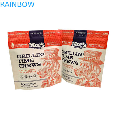 Saco Stand-Up Reutilizável Ecológico com Espessura de 50-200 mícrons para Embalagem de Alimentos para Animais de Estimação