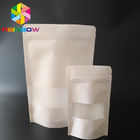 Saco branco do petisco de Doypack que empacota o material do papel de embalagem Com janela/zíper claros