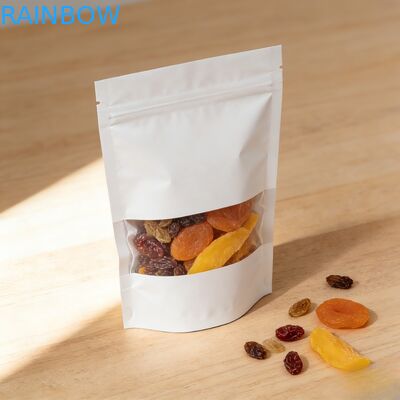Saco Stand Up Personalizado Biodegradável à Prova de Umidade em Papel Kraft para Embalagem de Alimentos
