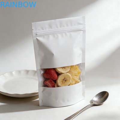 Saco Stand Up Personalizado Biodegradável à Prova de Umidade em Papel Kraft para Embalagem de Alimentos