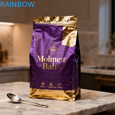 Sacos Mylar Personalizados Biodegradáveis para Embalagem de Alimentos para Animais, com Reforço Lateral, para Cães e Gatos, com Zíper e Válvula