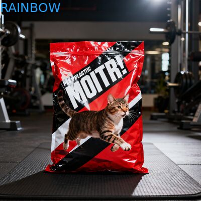 Sacos Mylar Personalizados Biodegradáveis para Embalagem de Alimentos para Animais, com Reforço Lateral, para Cães e Gatos, com Zíper e Válvula