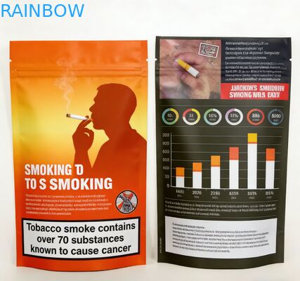 Saco Mylar Ziplock Stand Up Personalizado e Impresso, à Prova de Odor, de Grau Alimentício, para Embalagem de Snacks