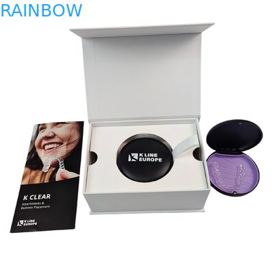 Caixa de embalagem de aparelhos dentários de logotipo personalizado Caixa de embalagem de alinhamento ortodôntico com papel inserir aparelhos dentários