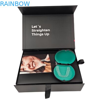 Caixa de Embalagem Personalizada para Alinhadores Dentários com Fechamento Magnético, Espessura de 350g e Design Personalizável para Alinhadores Dentários