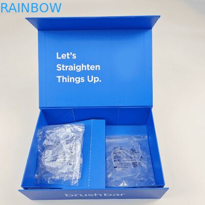 Caixa de presente de fechamento magnético de luxo personalizada de embalagem de espessura de 350g durável para cosméticos de jóias