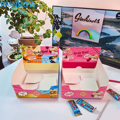 Caixa de cartão impressa personalizada com espessura de 350 g e estampagem a quente para embalagens de lanches de varejo