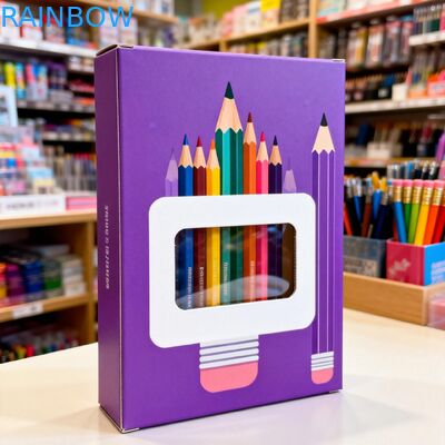 Caixa de Papel de Tamanho Personalizado com Janela Transparente para Exibição e Espessura de 350g para Embalagem de Alimentos