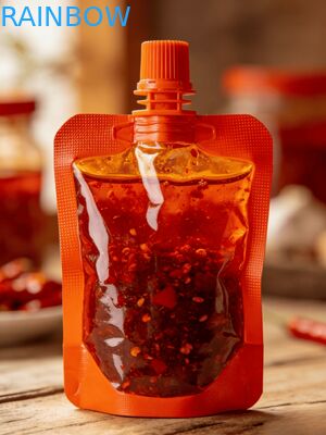 Bolsa de bico à prova de vazamento, 150ml 200ml 300ml, doypack de qualidade alimentar, molho de pimenta, suco, comida para bebê, bolsa de bico