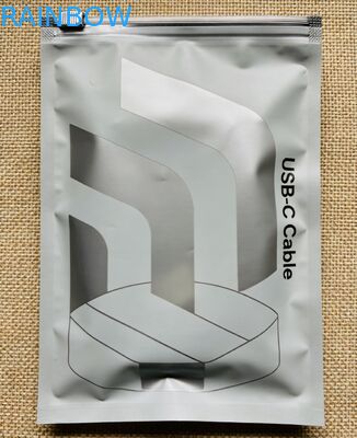 Impressão sob medida Saco de embalagem reutilizavel de PVC plástico mate reabrevel com vedação de três lados