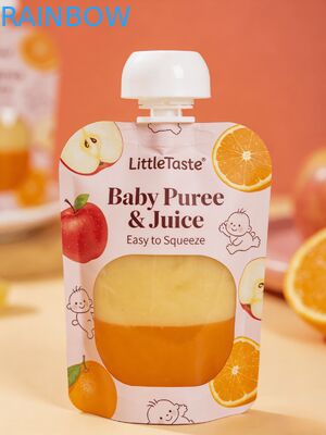 Bolsa com Bico Personalizada 30ml Para Purê de Iogurte Suco de Fruta Alimento Complementar para Bebê Bolsa com Bico Moldada Saco Plástico