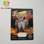 rinoceronte de empacotamento do rinoceronte 12 do cartão da bolha do rinoceronte 3D 11 suplementos sexuais aos homens para a libido de impulso