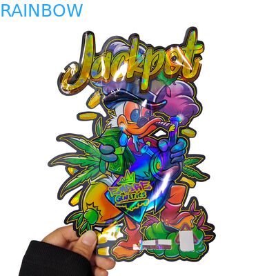 Sacos Mylar Holográficos à prova de cheiro e à prova de crianças com fecho removível para embalagens de lanches