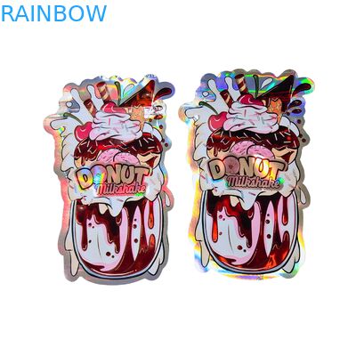 Sacos Holográficos de Mylar Personalizados com Fecho Reselável - à Prova de Odor, Material de Grau Alimentício e Design Personalizável para Embalagem de Lanches