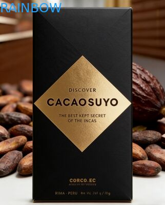 Caixa de Papel Kraft Biodegradável de Grau Alimentício Personalizada com Janela Transparente para Embalagem de Barra de Chocolate