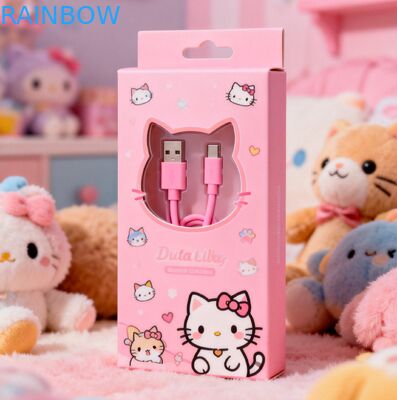 Quantidade personalizável Caixa de papel de espessura 350 g com acabamento de estampagem a quente para embalagens de cabos USB