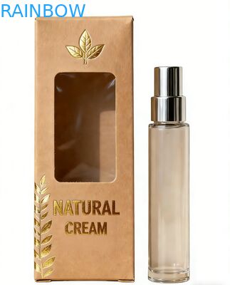 Caixa de embalagem cosmética biodegradável de impressão personalizada Caixa de presente para cuidados com a pele com estamparia de ouro e embalagem de presente de perfume em relevo