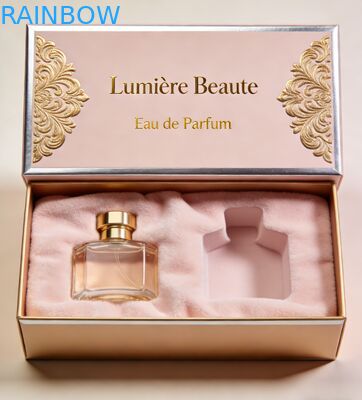Caixa de Embalagem Cosmética Biodegradável com Impressão Personalizada, Estampagem a Ouro e Relevo para Caixa de Presente de Perfume
