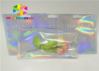 Malote da folha do laser Mylar com lado claro para da folha cosmética do holograma da embalagem do pó do brilho do verniz para as unhas sacos de empacotamento