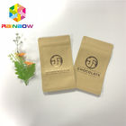 Impressão UV três sacos de papel selados lado do ofício do zíper para a embalagem da barra de chocolate