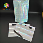 Os sacos de papel personalizados zíper do holograma holográficos levantam-se CMYK para cosméticos