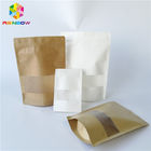 Impressão personalizada branca plástica do papel de empacotamento de alimento Brown da laminação reusável
