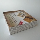 A caixa de dobramento de empacotamento do cartão ondulado do incenso erval de papel estala acima a caixa de exposição