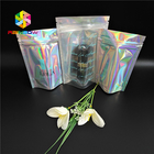 Sacos de papel personalizados zíper do holograma de Mylar para produtos dos cosméticos da colagem da pestana