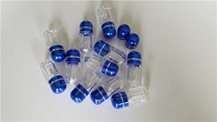 Tampão colorido do metal dos recipientes plásticos claros da cápsula do rinoceronte de Bottless do comprimido para os cartões 3D