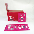 Do gatinho sensual UV do rosa do cartão de papel do realce do ponto caixa de exposição de empacotamento imprimindo feita sob encomenda do papel