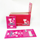 Cartão cor-de-rosa da caixa de papel do gatinho que grava cartões de empacotamento de carimbo quentes das caixas de exposição da bolha sensual do realce