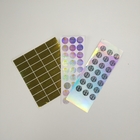 Etiquetas privadas adesivas holográficas de VMPET MOPP para caixas