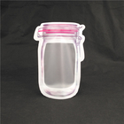 Logo Food Grade Juice Milk imprimindo dado forma especial Jelly Liquid Stand acima dos saquinhos da forma da garrafa