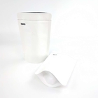 Costume do OEM 1/8 de onça Logo Size Resealable Aluminum Foil branco 120 mícrons de suporte do papel de embalagem acima dos malotes de empacotamento