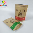 Levante-se sacos de papel com o malote feito sob encomenda de Logo Resealable Brown Kraft Paper que empacota para feijões de café