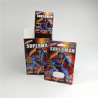 O comprimido 3d do sexo do superman 500k empola os cartões plásticos que empacotam para o realce masculino