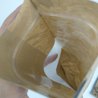 Recicle a soldadura térmica do fechamento do fecho de correr do produto comestível do malote do suporte acima imprimiu o saco de papel feito sob encomenda biodegradável de Kraft do alimento com janela clara