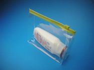 Malotes polis plásticos do PVC para os cosméticos que empacotam com zíper do slider