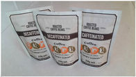 Levante-se os malotes plásticos que empacotam o fecho de correr para o feijão de café Roasted 250 gramas